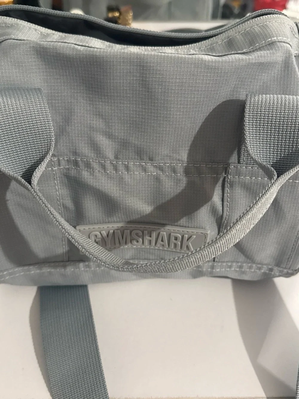 Gymshark Light Gray Mini Backpack Crossbody